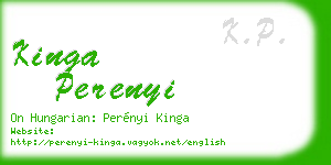 kinga perenyi business card